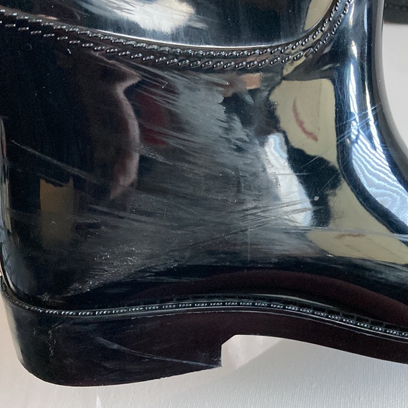 Coach Tasha Signature Gold Buckle Black Long Rain Boots Size 6M - Picture 16 of 16